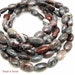 Chinese Bloodstone, Dark Gray, Red, and White, Oval, Puffed, Smooth, Gemstone Beads, 12x8mm, Small, Sold by Half Strand, 17pcs - ID 861