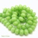 Dyed Jade, Gemstone Beads, Bright Green, Rondelle, Faceted, 14mm, Large, Half Strand, 19pcs - ID 862