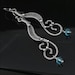 SEAHORSE pure silver hooks earrings with Swarovski