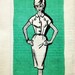 60s Mail Order 4928 Slim Wiggle Dress with Short Raglan Sleeves with Tabs - Size 16 Bust 36