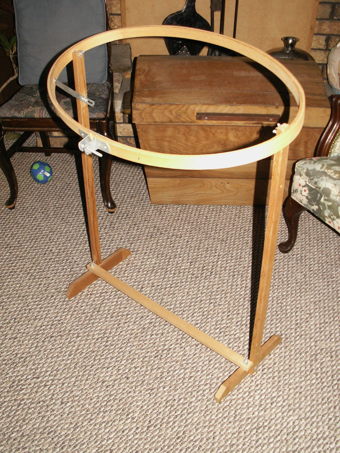 quilting stand embroidery oval hoop wood