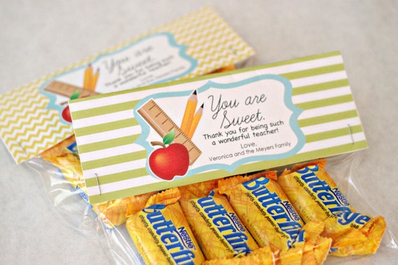 Items similar to Teacher Gift: You are Sweet Treat Bag Tags - Printable