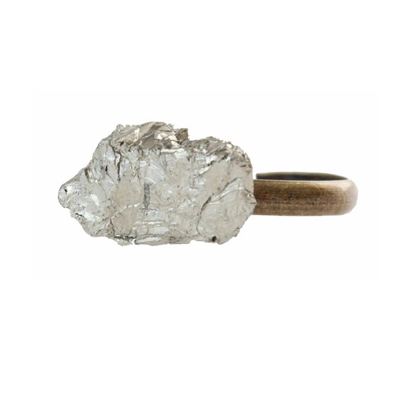 Fools Gold Pyrite Ring n04