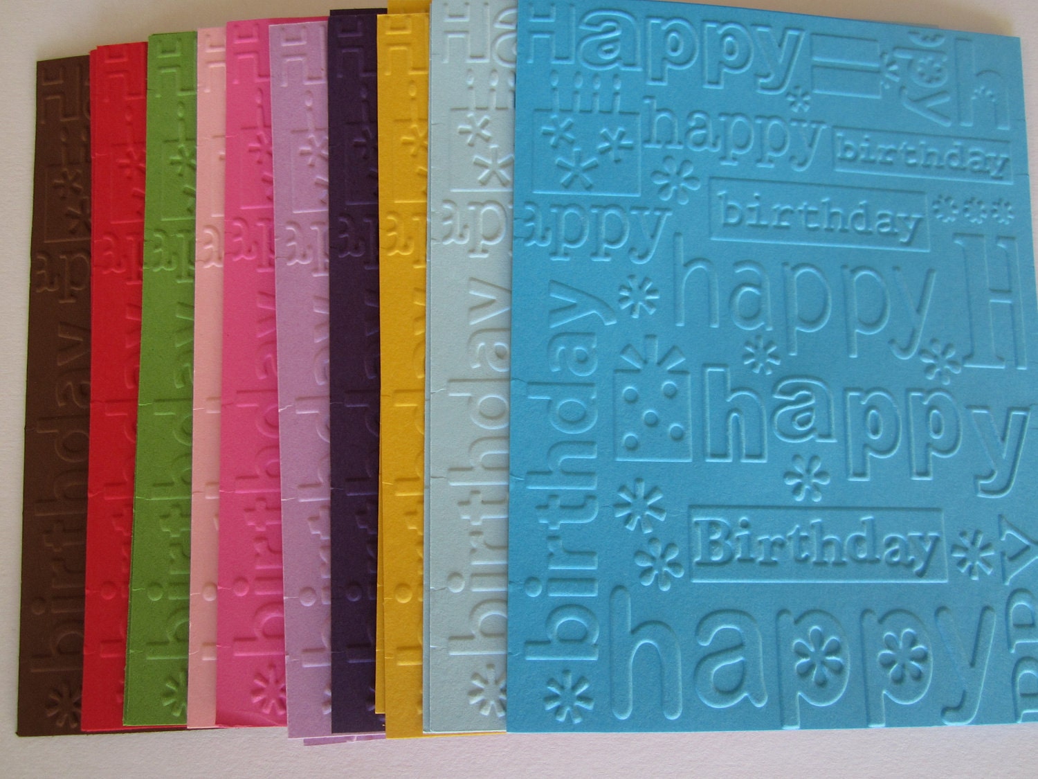 Happy Birthday Embossed Card stock Paper