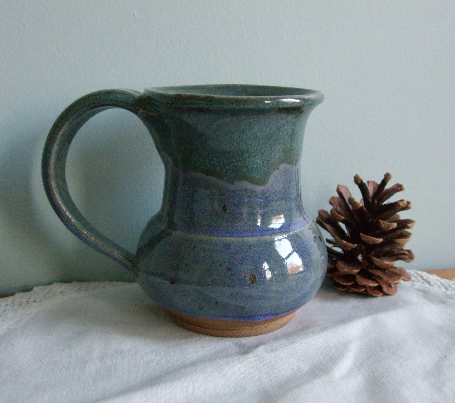 Vintage Blue Pottery Mug Cup Stoneware – Haute Juice