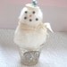 Shabby Snowgirl Ester in Votive Cup