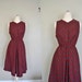 Red Plaid Dress / Large/ XL Dress / Vintage Red Plaid Schoolgirl Dress / Sleeveless Cute Plaid Dress