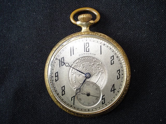 Vintage 17 Jewels Hamilton Pocket Watch by WUSCHOOLCALLIGRAPHY
