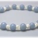 Stretch Bracelet - Gemstone Bracelet - Angelite, Bead Bracelet, Gemstone Jewelry