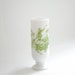 Vintage 1969 Milk Glass Demitasse Cup with Green Toile Design Demi-Cup 1960s Made by Avon