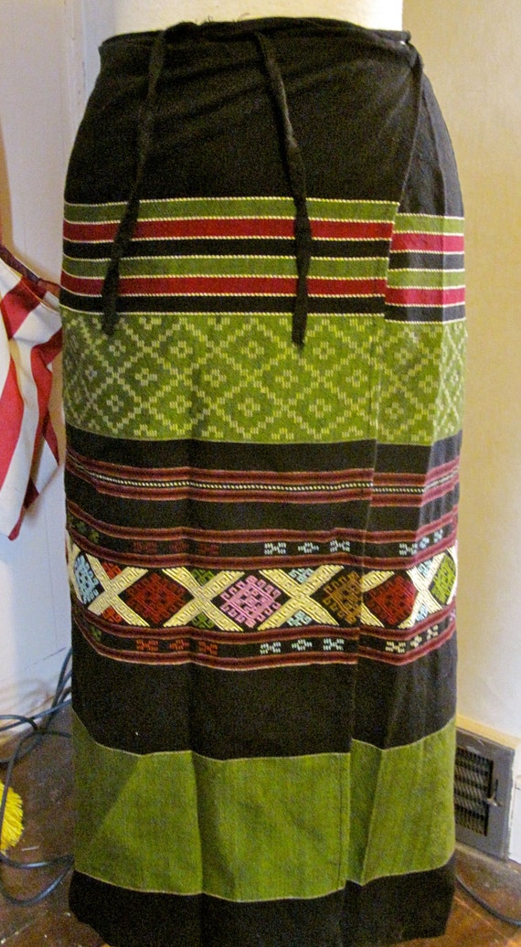 Traditional Laos  Thai Wrap Skirt Phasin Sarong 