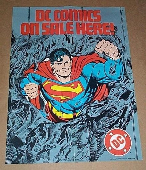 1986 Superman poster vintage original Man of Steel Action