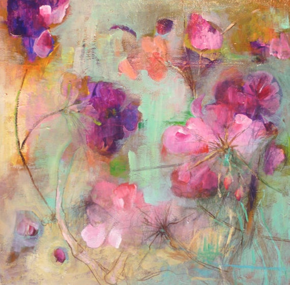 Reserved for Marie GERANIUM Original Abstract Painting on