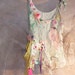 SUMMER TIME Beautiful Boho Country Top Hippi Vintage Antique Lace Pink Velvet Rose Floral