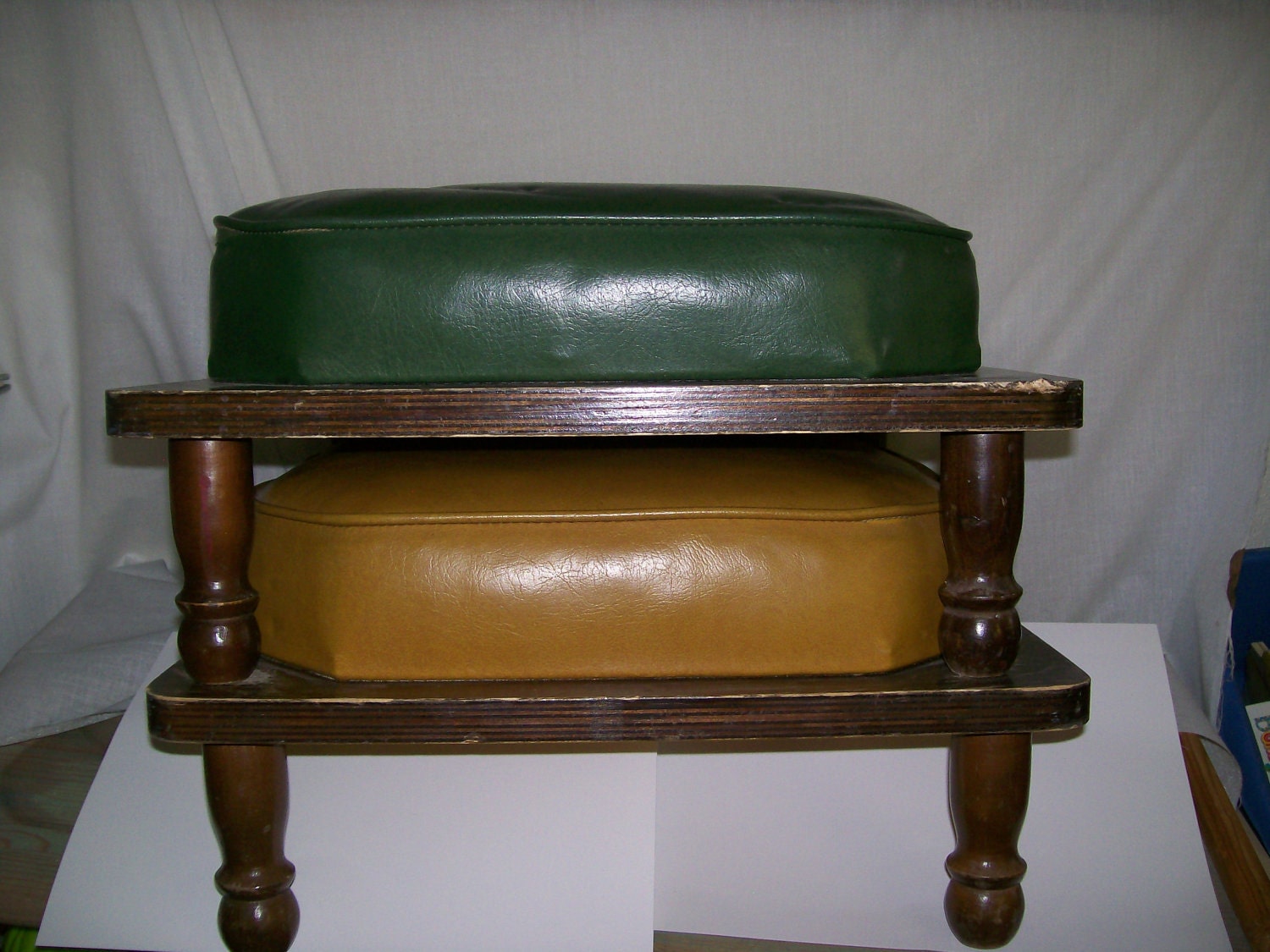 Mid Century Modern Stacking Footstools floor by luvredford on Etsy