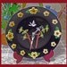 Wall Clock Plate Flower Polymer Clay Design