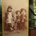 CDV Photo Girl & Boys - Terrific Clothes Straw Hats