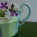 Vintage Creamer Fenton Paladin Pale Blue and Yellow Hand Painted Staffordshire Cottage Cure Small Pitcher