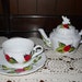 Tea for One Teapot Set Hand painted Red Ladybug