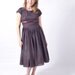 Reserved for misslealynn // 1950s Lavender Eyelet Dress Perfect for Easter // Bombshell Full Skirt Nipped Waist Boatneck Neckline with Sash