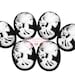 30 X 40 Black & White Skeleton Cameo Cabochons - LAST 2