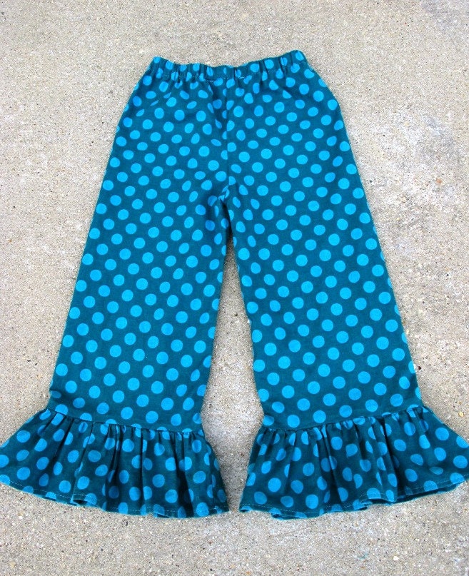 ruffle girl pants