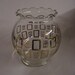 Clear Rose Bowl or Vase with gold accents and scalloped edge