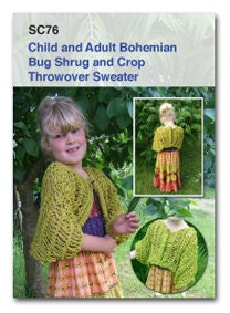 Child/ Butterfly Shrug PDF knitting pattern. by mypdfpatterns