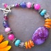 Colorful Gemstone Bracelet, Bohemian Beaded Bracelet, Boho Jewelry