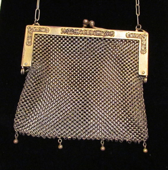 victorian mesh purse