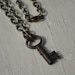 vintage skeleton key brass necklace - Key to my heart