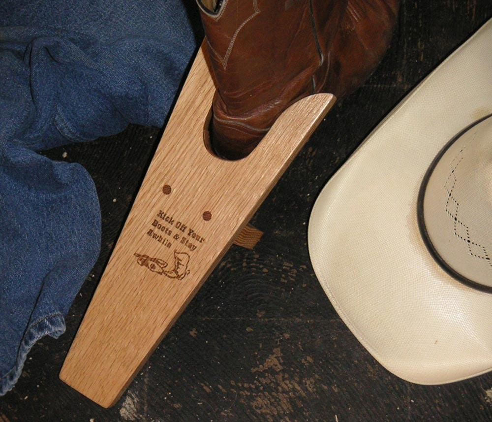 Boot Jack Engraved & Personalized