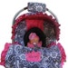 Baby car seat cover, Paisley with Hot Pink Minky Dot- Ships today- Only 1 left