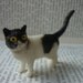Black and White Cat Brooch Pin - Kawaii Kitty Cat Pin - Batman Cat
