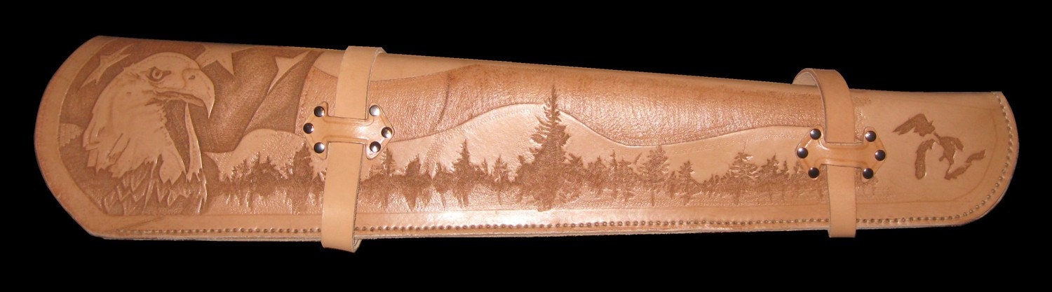 Custom Leather Rifle Scabbard