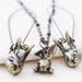 OOAK On Sale 20% OFF Set "Rabbits in love" - Alice in Wonderland - antique bronze - ready to ship