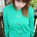 Vintage Dorothy's Fancy Teal Button Up Jacket S