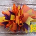 Glitter Orange and Yellow Boutique Funky Loopy Bow - Ready To Ship