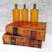 Antique Bottle Set - Set of 3 Vintage 60s/70s Funky Bohemian Amber Glass Unused Spanish Perfume/Medicine Bottles - Made in Spain