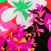 Neon Hawaii - Vintage 60s/70s Psychedelic Fabric Yardage - Mod/Flower Power Design in Hot Pink/Yellow/Red/Fuchsia/Lime Green - 1.5 yards