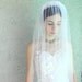 60s Bridal Veil Sale - Vintage 60s Finely Netted Veil in Classic Mid Century Mad Men Wedding Style w/ dried flowers and faux pearls