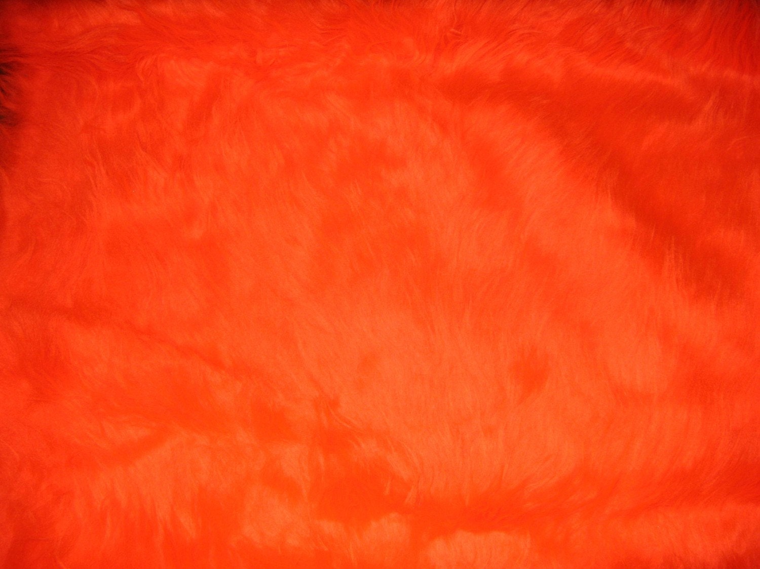 ORANGE FUZZY MONSTERS NEON ORANGE FUN FUR FABRIC YARDAGE
