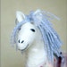 Violet - Felt Horse, Art Marionette, Handmade Puppet. Felted Stuffed Animal Toy. MADE TO ORDER