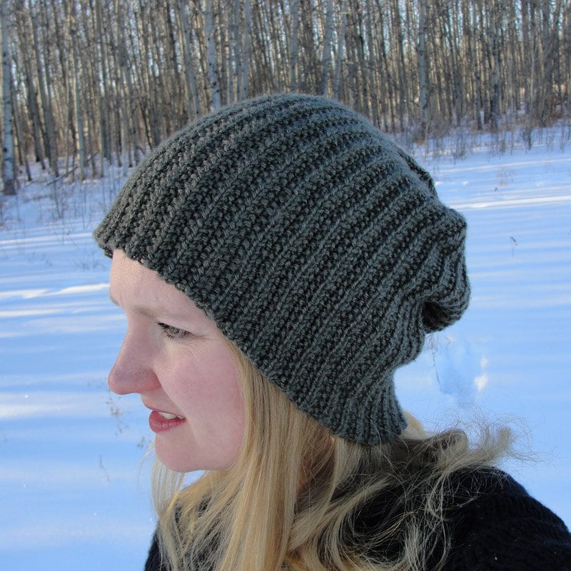 Knit HAT PATTERN Brock Beanie Toque Slouch