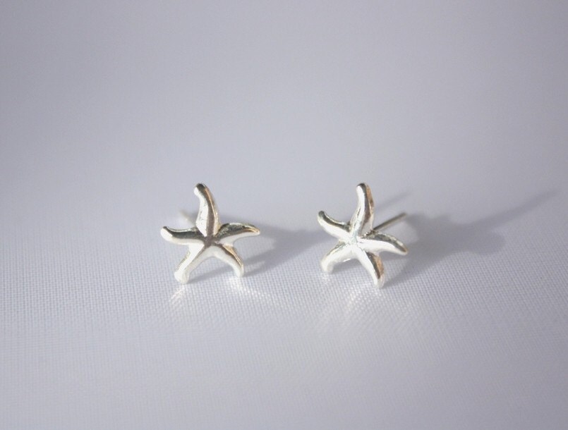 Sterling Silver Starfish Stud Earrings READY TO by CatillaJewelry