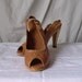 Boho Leather Peeptoe Platform Sandals