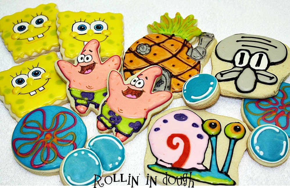 SpongeBob Cookies Patrick Gary Squidward Cookies 14