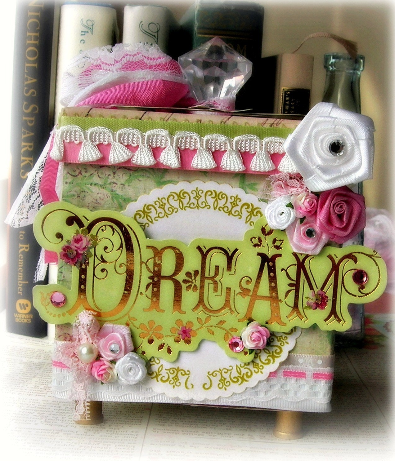 Decorative Box Shabby Chic Decor by BlissfulBoxes on Etsy