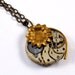 Steampunk Flower Necklace, Steampunk Pendant, Antique Watch Movement