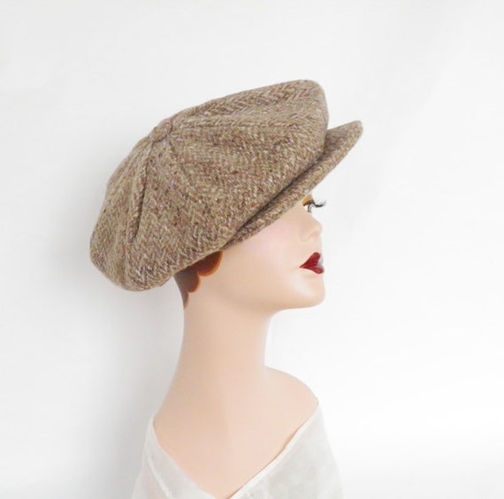 Irish newsboy cap vintage cabbie hat authentic Irish tweed